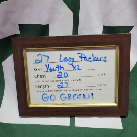 NFL Green Bay Packers Lacy 27 Shirt Jersey Youth XL 18 20 Fan Apparel Football - Picture 7 of 8